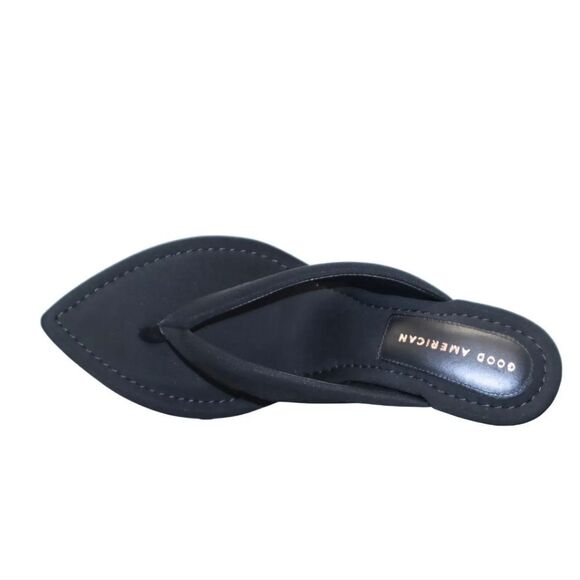 NIB Good American Neoprene Sandals Wedge Heel - Picture 8 of 16